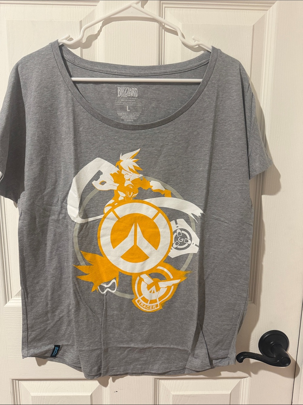 Blizzard Entertainment Gray Overwatch Tracer Short Sleeve Tee